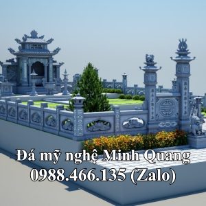 Mẫu Khu Lăng Mộ Đá Gia Tộc xuất xưởng - Đá Mỹ Nghệ Minh Quang