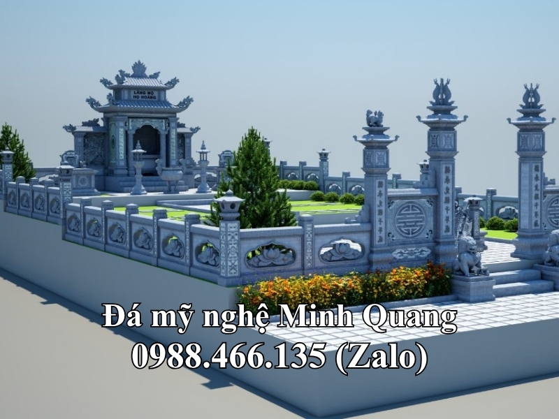 Mẫu Khu Lăng Mộ Đá Gia Tộc xuất xưởng - Đá Mỹ Nghệ Minh Quang