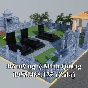 Mẫu Khu Lăng Mộ Đá Gia Tộc xuất xưởng - Đá Mỹ Nghệ Minh Quang