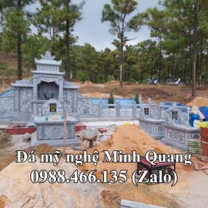 Mẫu Khu Lăng Mộ Đá Gia Tộc xuất xưởng - Đá Mỹ Nghệ Minh Quang