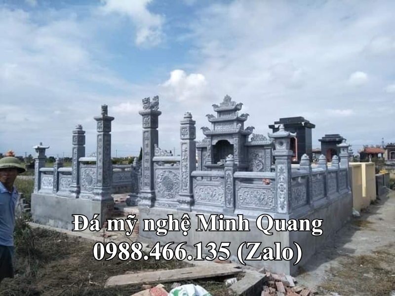 Mẫu Khu Lăng Mộ Đá Gia Tộc xuất xưởng - Đá Mỹ Nghệ Minh Quang