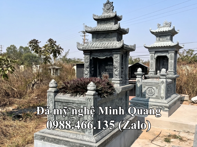 Mẫu Mộ Đá Ba Mái (Mộ Ba Đao) xuất xưởng - Đá Mỹ Nghệ Minh Quang