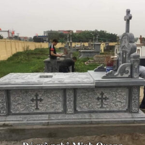 Mẫu Mộ Đá Công Giáo xuất xưởng - Đá Mỹ Nghệ Minh Quang