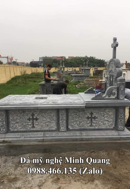 Hình ảnh Mộ Đá Công Giáo - Đá Mỹ Nghệ Minh Quang