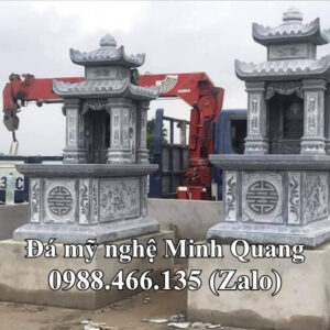 Mẫu Mộ Đá Hai Mái (Mộ Hai Đao) xuất xưởng - Đá Mỹ Nghệ Minh Quang