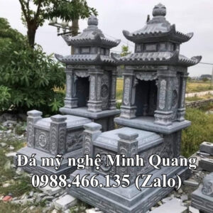 Mẫu Mộ Đá Hai Mái (Mộ Hai Đao) xuất xưởng - Đá Mỹ Nghệ Minh Quang