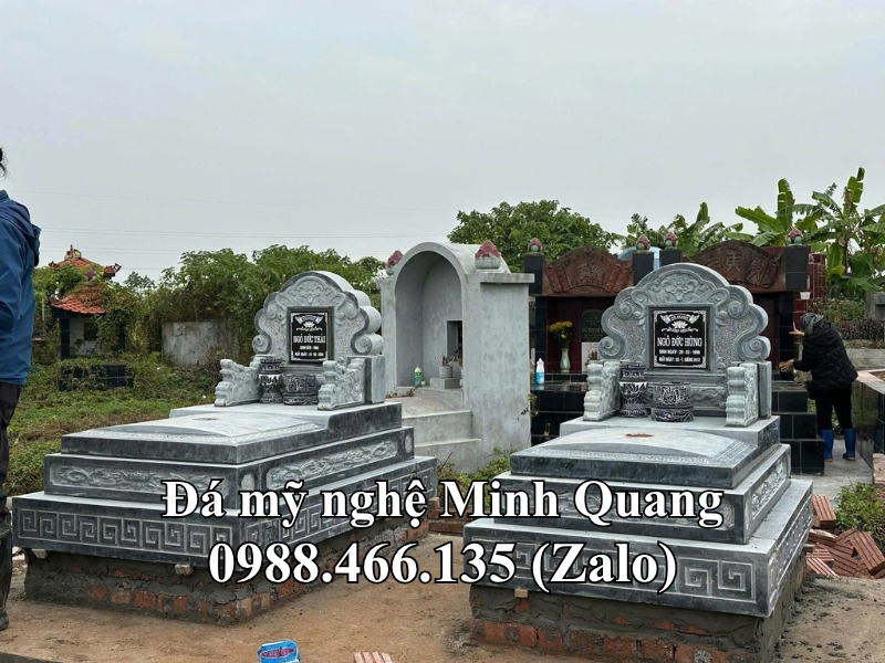 giá mộ đá đôi đẹp chuẩn phong thủy - Đá Mỹ Nghệ Minh Quang