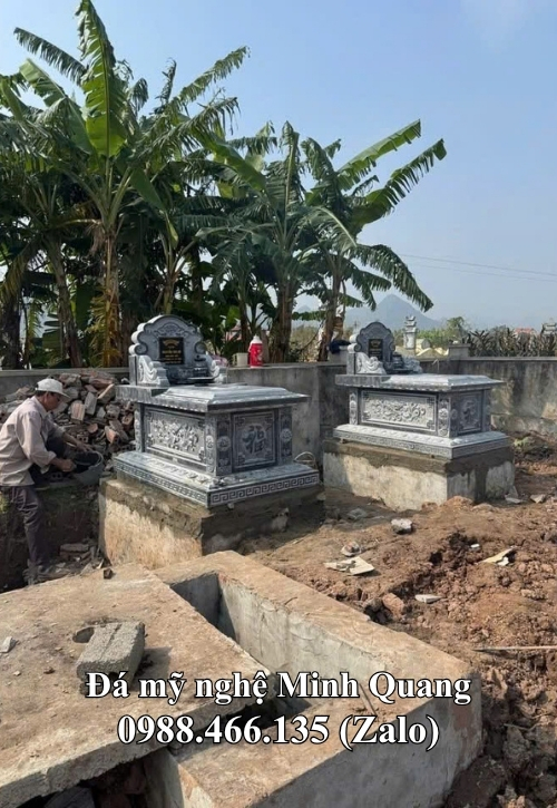 Mẫu Mộ Đá Tam Sơn (Mộ Không Mái) xuất xưởng - Đá Mỹ Nghệ Minh Quang