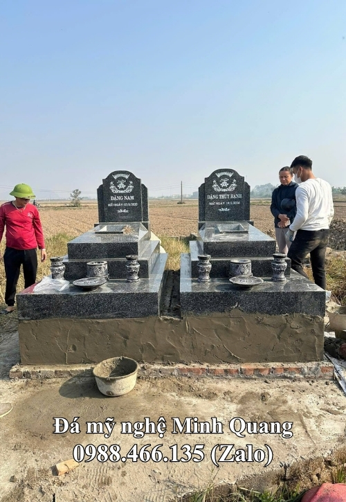 Mẫu Mộ Đá Tam Sơn (Mộ Không Mái) xuất xưởng - Đá Mỹ Nghệ Minh Quang