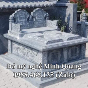 Mẫu Mộ Đá Đôi Ông Bà Cha Mẹ xuất xưởng - Đá Mỹ Nghệ Minh Quang
