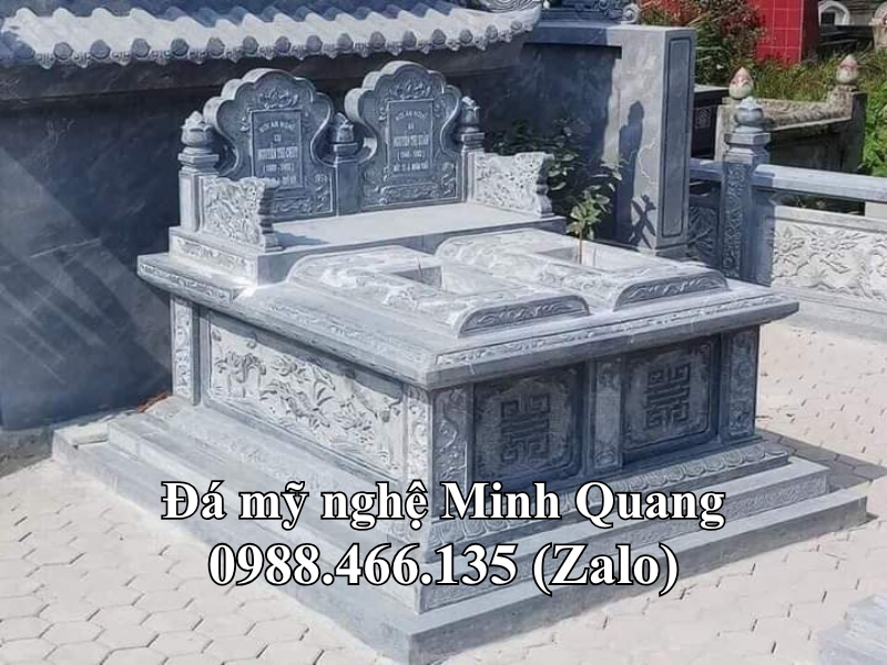 Mẫu Mộ Đá Đôi Ông Bà Cha Mẹ xuất xưởng - Đá Mỹ Nghệ Minh Quang