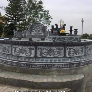 Hình ảnh Mộ Đá Tròn Phong Thủy - Đá Mỹ Nghệ Minh Quang