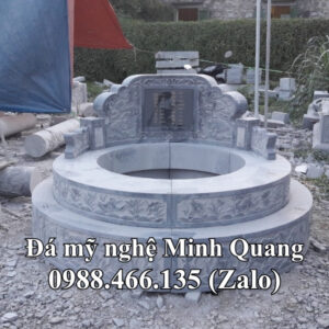 Mẫu Mộ Đá Tròn Phong Thủy xuất xưởng - Đá Mỹ Nghệ Minh Quang