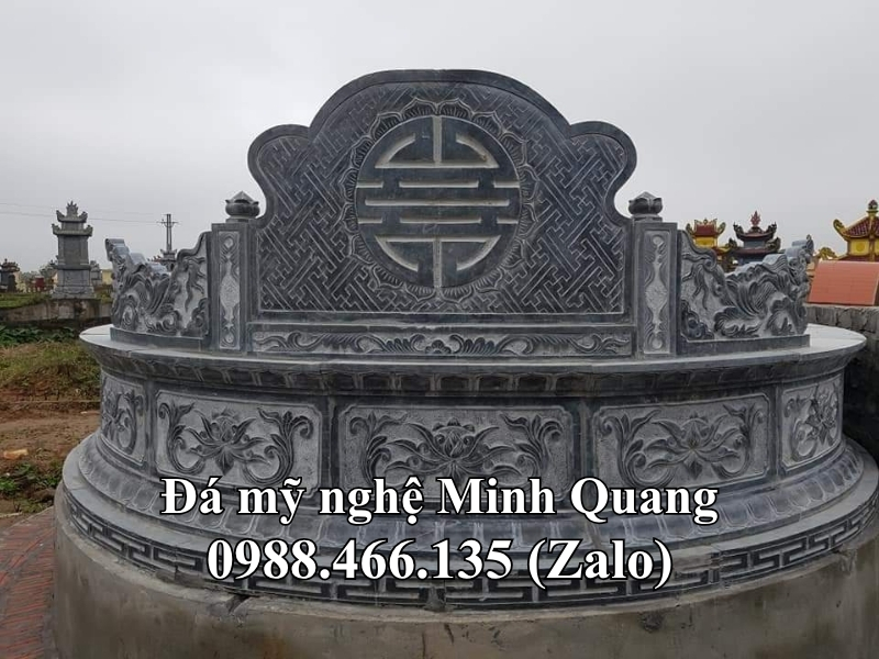 Mẫu Mộ Đá Tròn Phong Thủy xuất xưởng - Đá Mỹ Nghệ Minh Quang