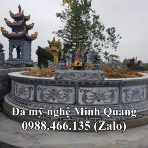Mẫu Mộ Đá Tròn Phong Thủy xuất xưởng - Đá Mỹ Nghệ Minh Quang